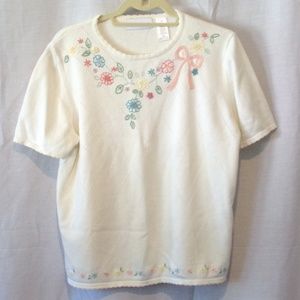 Alfred Dunner short sleeve sweater